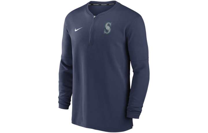 Nike Nike Seattle Mariners Authentic Collection Game Time Men's Nike Dri FIT Mlb 1/2 Zip Long Sleeve Top