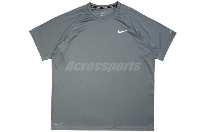 Nike Nike T Shirts Men's Gray Crew Neck Moderate Straight Fit