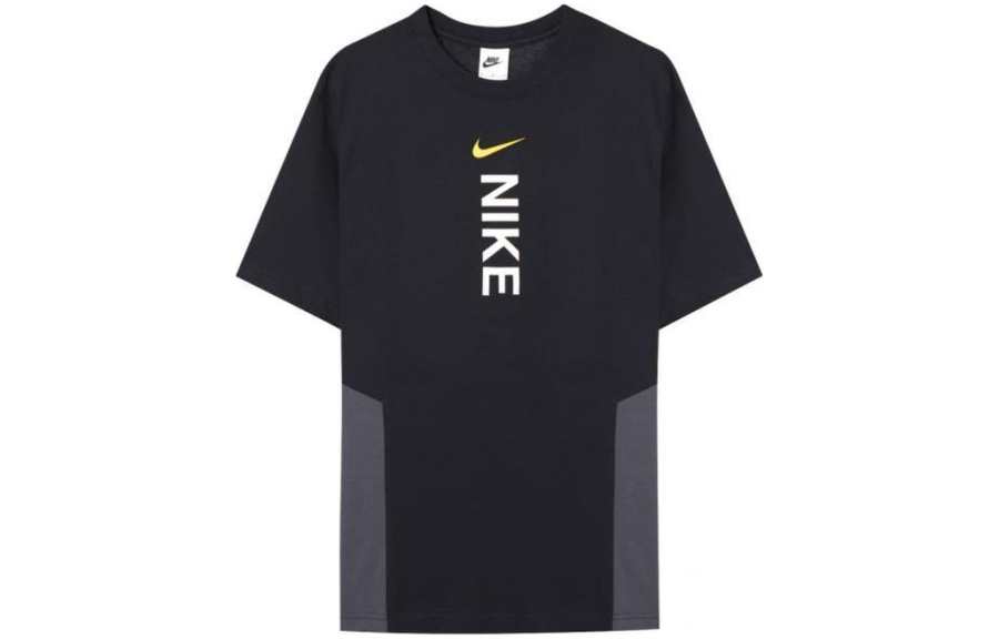 Nike Nike T Shirts Men's Black Crew Neck Moderate Straight Fit