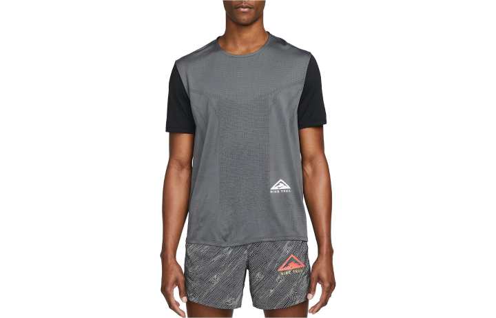 Nike Nike T Shirts Men's Gray Crew Neck Moderate Straight Fit