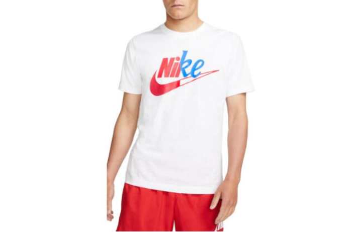 Nike Nike T Shirts Men's White Crew Neck Moderate Straight Fit