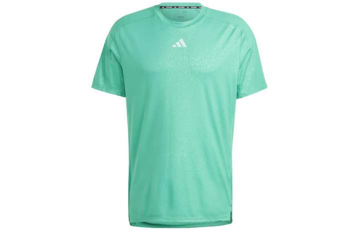 Adidas Adidas Workout Pu Print Tee T Shirt Men's Green