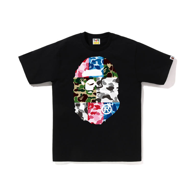 A BATHING APE Bape Abc Camo Crazy Big Ape Head Tee