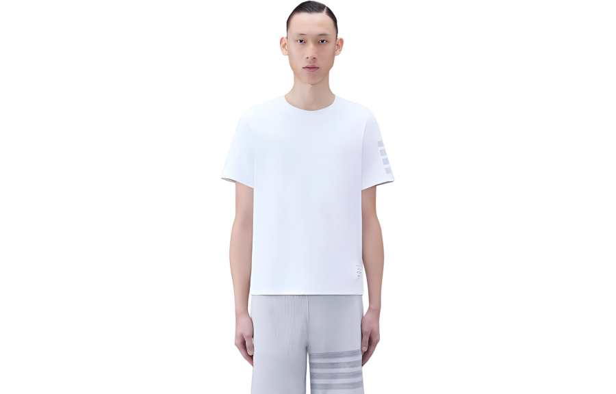 THOM BROWNE 4 Bar Striped Crewneck T Shirt