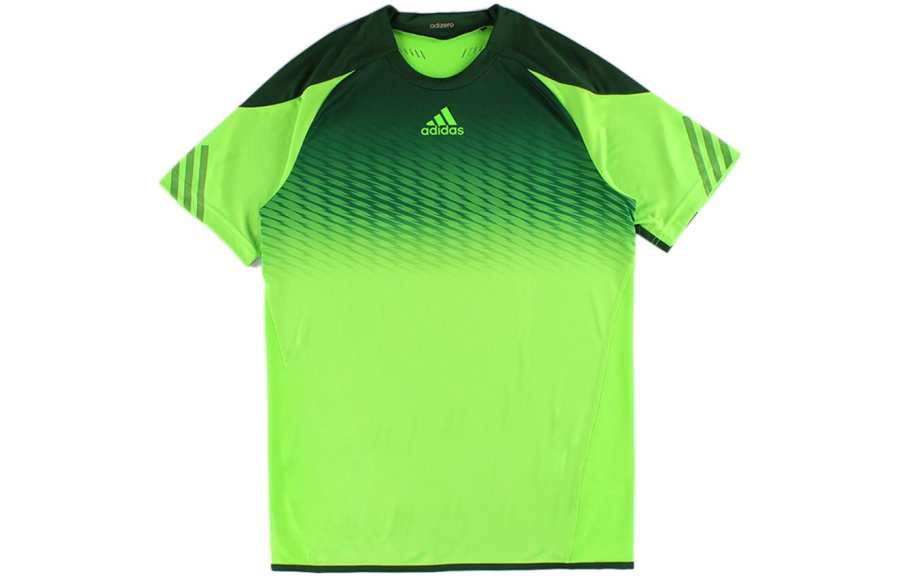 Adidas Adidas T Shirts Men's Green Crew Neck Moderate Straight Fit
