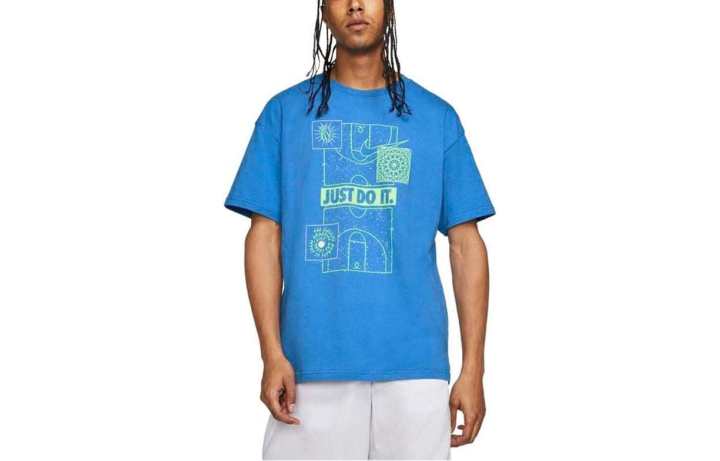 Nike Nike T Shirts Men's Blue Crew Neck Moderate Other