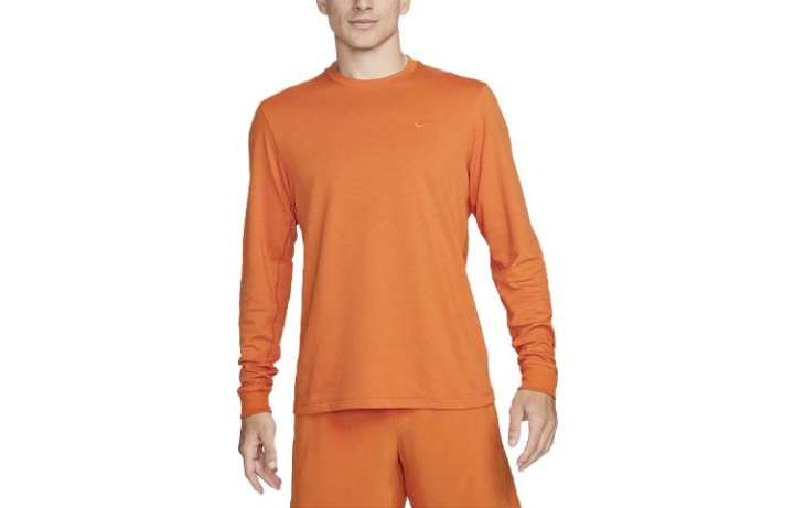 Nike Nike Long Sleeved T Shirt Men's Orange