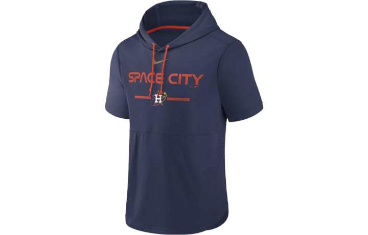 Nike Nike T Shirts Men's Marine Blue Hooded Moderate Straight Fit