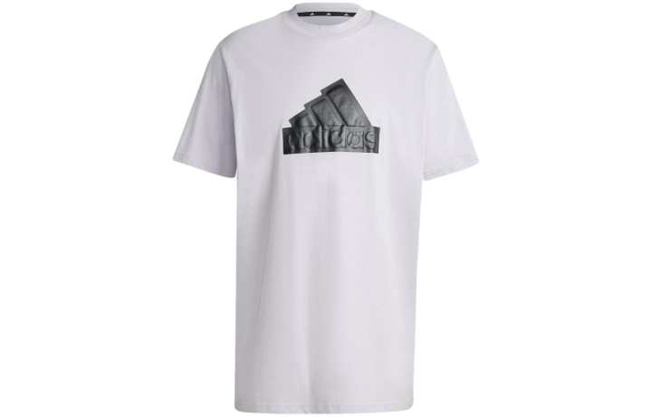 Adidas Adidas T Shirts Men's Silver Crew Neck Moderate Straight Fit