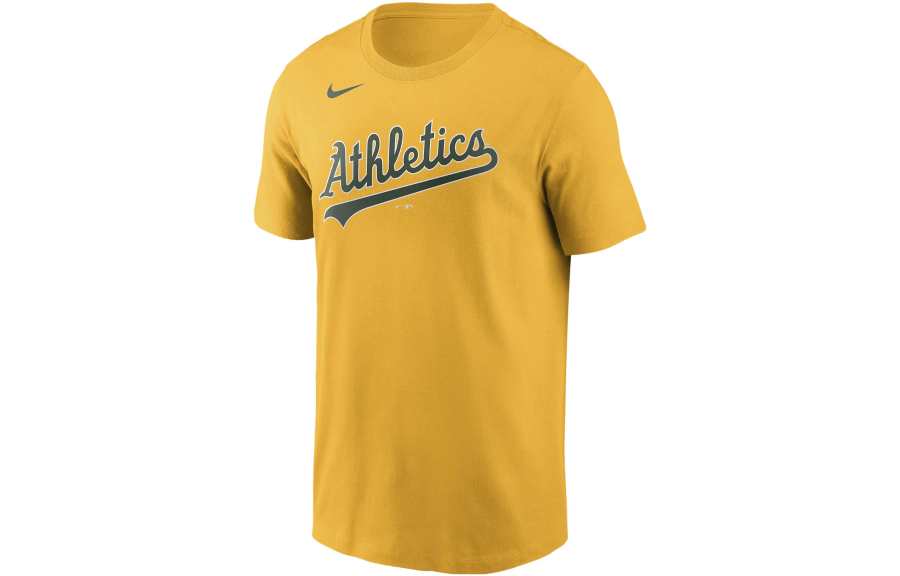 Nike Nike T Shirts Men's Yellow Crew Neck Moderate Straight Fit