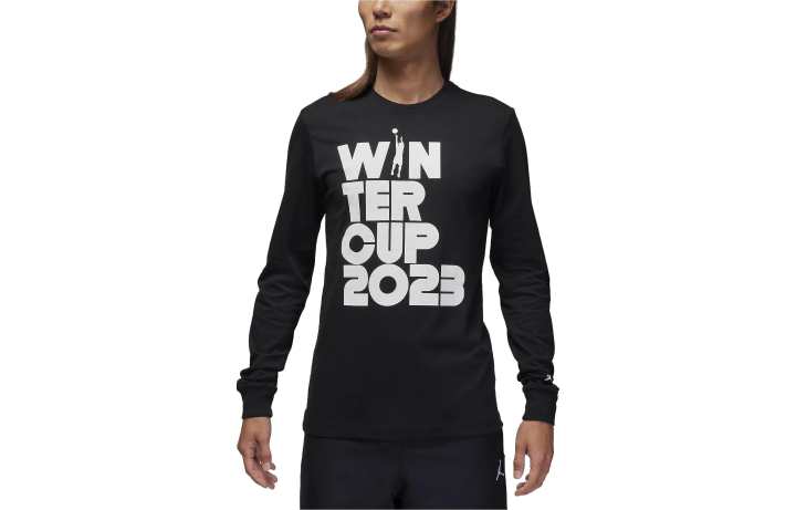 Jordan Jordan T Shirts Men's Black Crew Neck Moderate Straight Fit