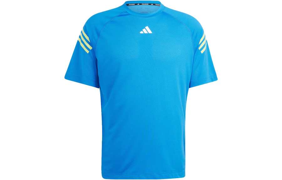 Adidas Adidas T Shirts Men's Blue Crew Neck Moderate Straight Fit