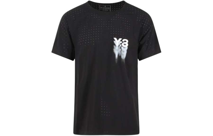 Y-3 Y-3 Logo-print Perforated T-shirt