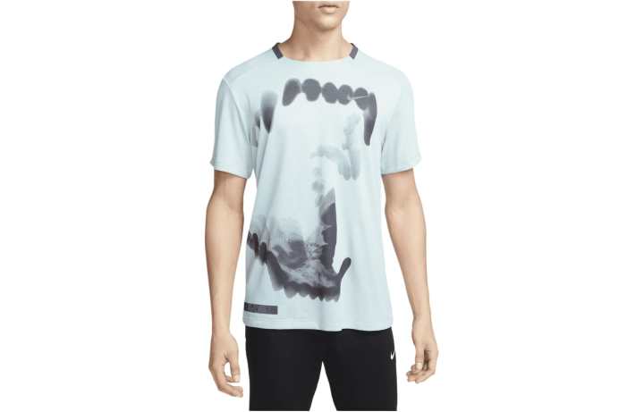 Nike Nike T Shirts Men's Blue Crew Neck Moderate Straight Fit
