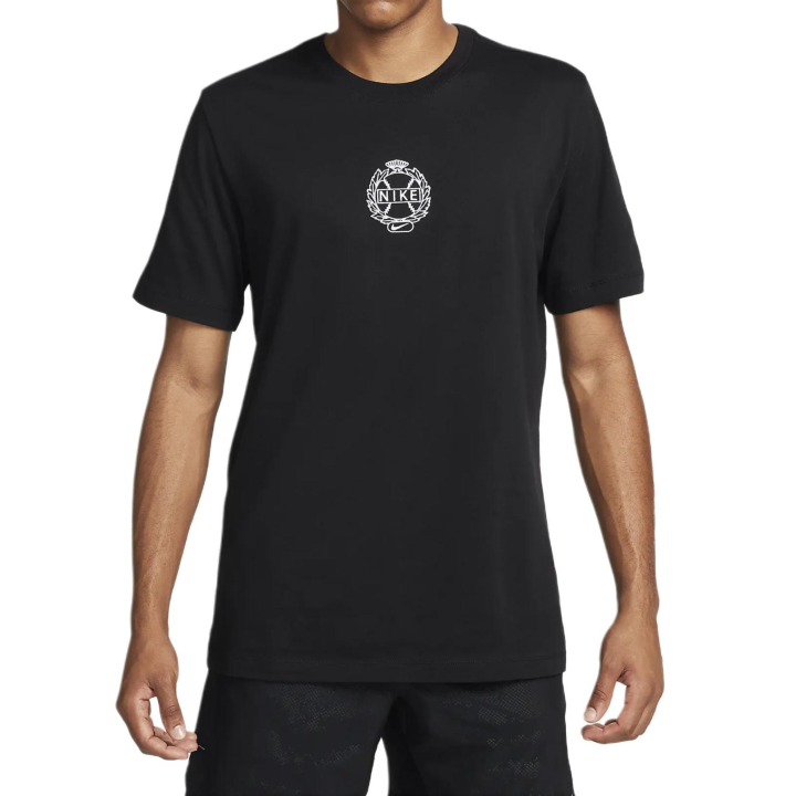 Nike Nike T Shirts Men's Black Crew Neck Moderate Straight Fit