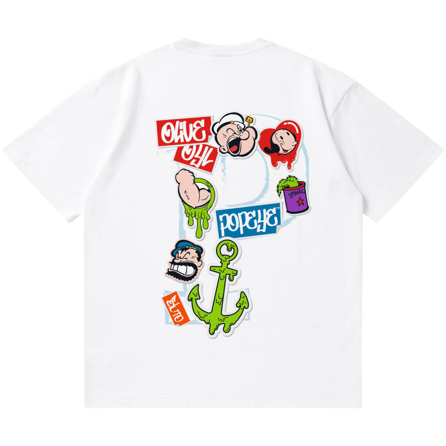 POPEYE T Shirts Unisex Crew Neck Moderate Straight Fit