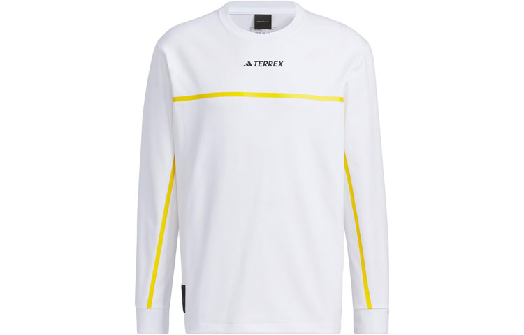 Adidas Adidas National Geographic Co Branded Section T Shirts Men's White Crew Neck Moderate Straight Fit
