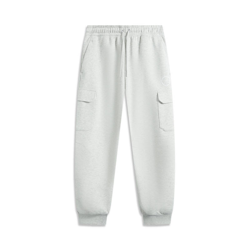Li-Ning Li Ning Outdoor Collection Knitted Sweatpants Men's Heather Gray Deep Antarctic Gray