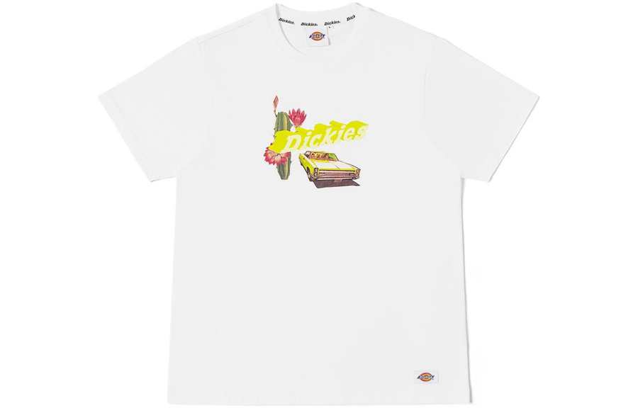 Dickies T Shirts Unisex White Crew Neck Moderate Straight Fit