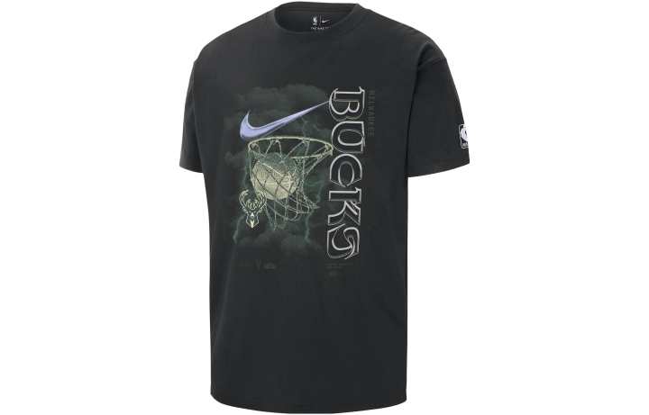 Nike Nike T Shirts Men's Black Crew Neck Moderate Straight Fit