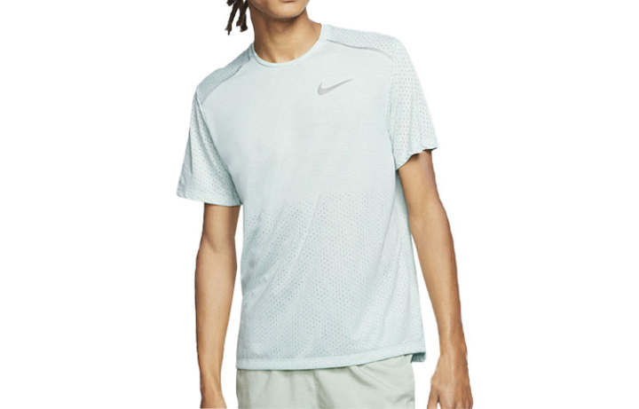 Nike Nike T Shirts Men's Light Blue Crew Neck Moderate Straight Fit