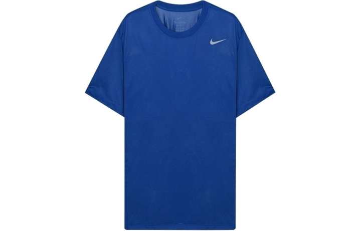 Nike Nike T Shirts Men's Blue Crew Neck Moderate Straight Fit