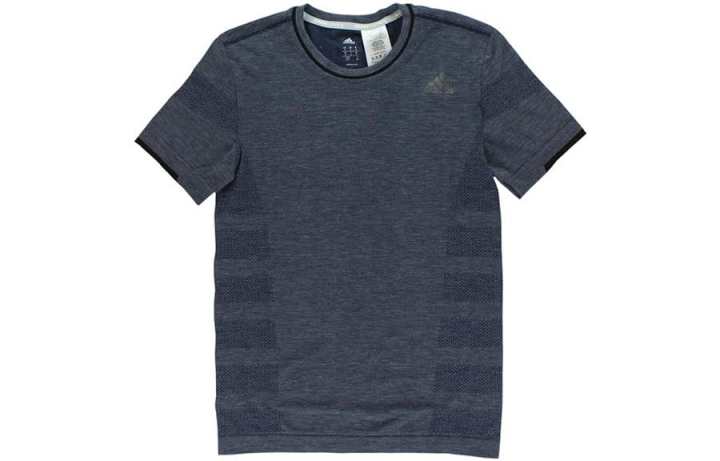 Adidas Adidas T Shirts Men's Blue Crew Neck Moderate Straight Fit