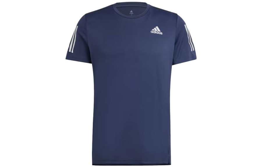 Adidas Adidas T Shirts Men's Dark Blue Crew Neck Moderate Straight Fit