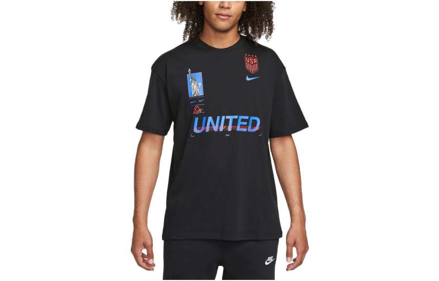 Nike Nike United States Soccer Olympic Collection Max90 Soccer T Shirt T Shirt Men's Black