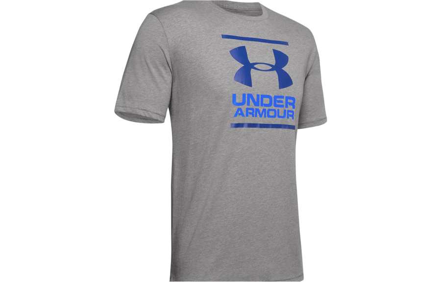 Under Armour GL Foundation T Shirts Men's Steel Heather Crew Neck Moderate Straight Fit