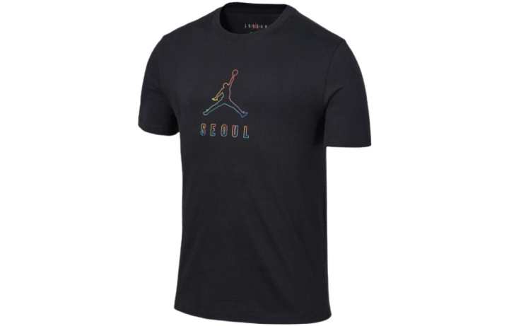 Jordan Jordan T Shirts Unisex Black Crew Neck Moderate Straight Fit