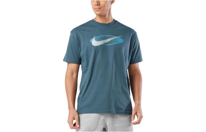 Nike Nike T Shirts Men's Blue Crew Neck Moderate