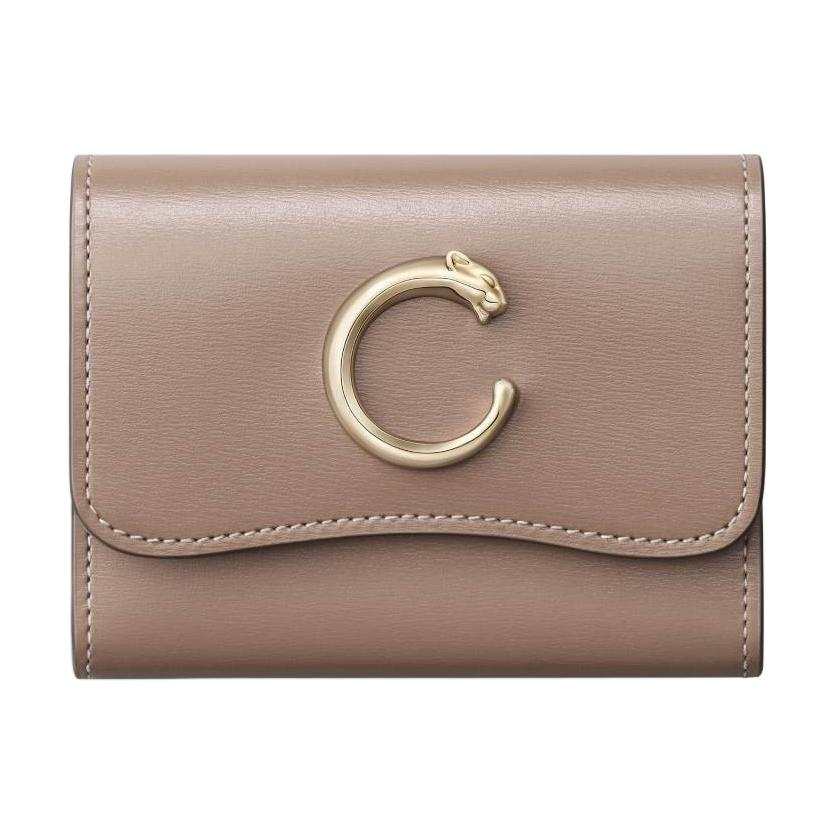 CARTIER C De Cartier Collection Calfskin Wallet Mini Women's Clay