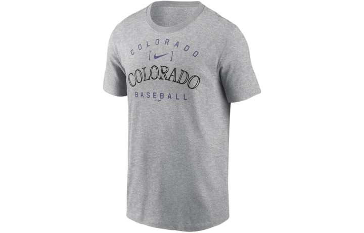Nike Nike Colorado Rockies Home Team Athletic Arch T Shirt Men's Gray