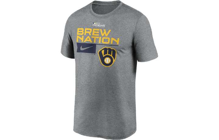 Nike Nike T Shirts Men's Gray Crew Neck Moderate Straight Fit