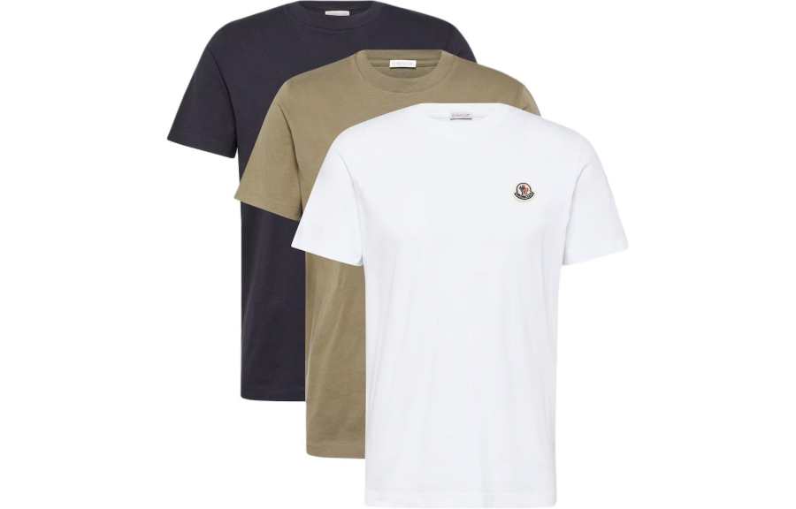 Moncler Moncler Logo Patch Pack Of Three T-Shirt