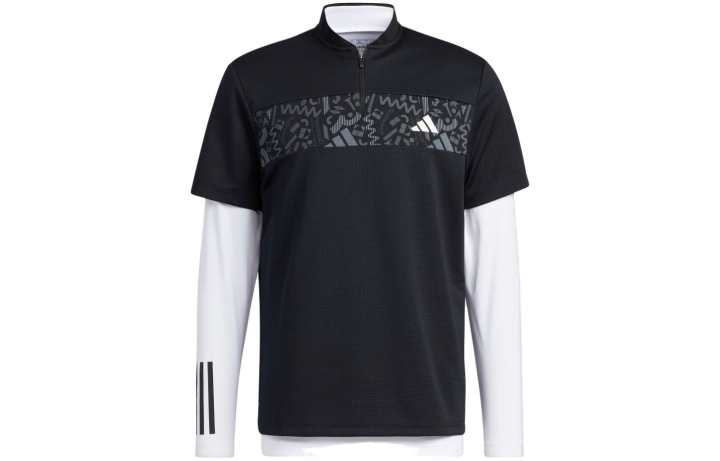 Adidas Adidas T Shirts Men's Stand Collar Moderate Straight Fit