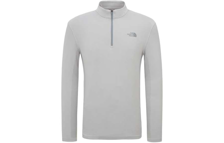 THE NORTH FACE Seamfree L/S Zip Tee T Shirt Men's Gray