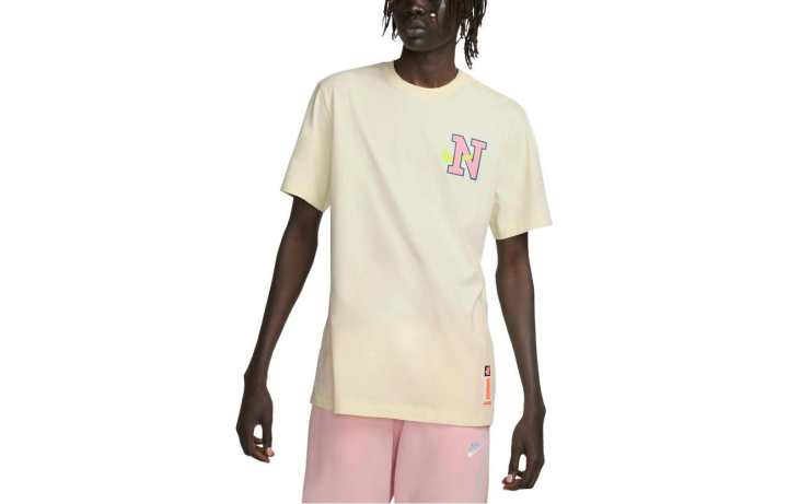 Nike Nike T Shirts Men's Beige Crew Neck Moderate