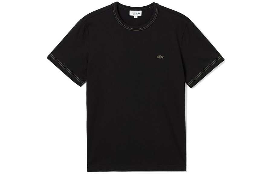 LACOSTE T Shirts Men's 031/Black Crew Neck Moderate