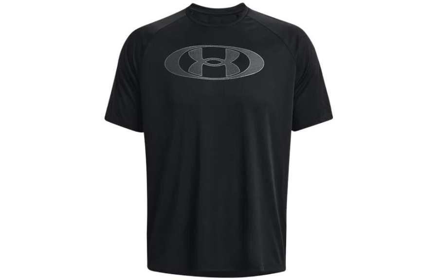 Under Armour Velocity 2.0 T Shirts Men's Black Crew Neck Moderate Straight Fit
