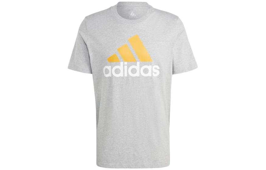 Adidas Adidas T Shirts Men's Gray Crew Neck Moderate Straight Fit