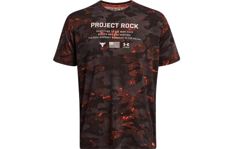 Under Armour Project Rock Veterans Day T Shirt Men's Black