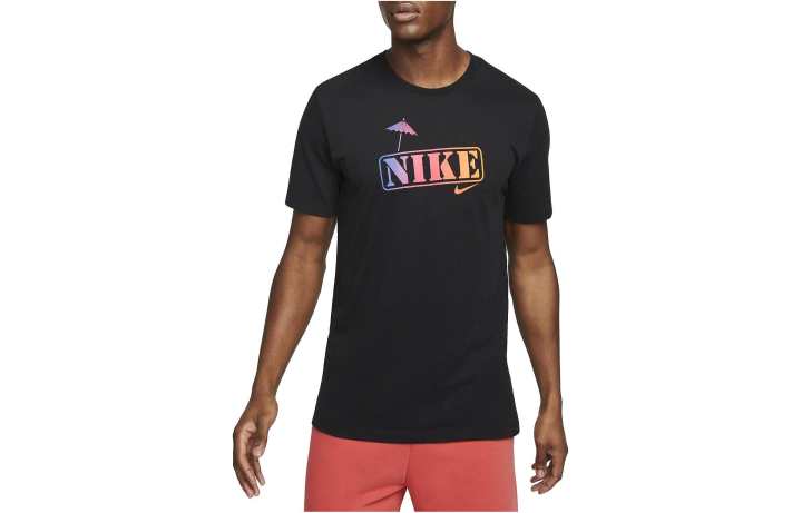 Nike Nike T Shirts Men's Black Crew Neck Moderate Straight Fit