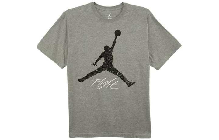 Jordan Jordan FLIGHT JUMPMAN T Shirt Men's Gray Black