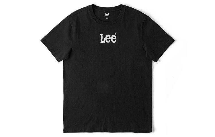 Lee T Shirts Men's Black Crew Neck Moderate Straight Fit