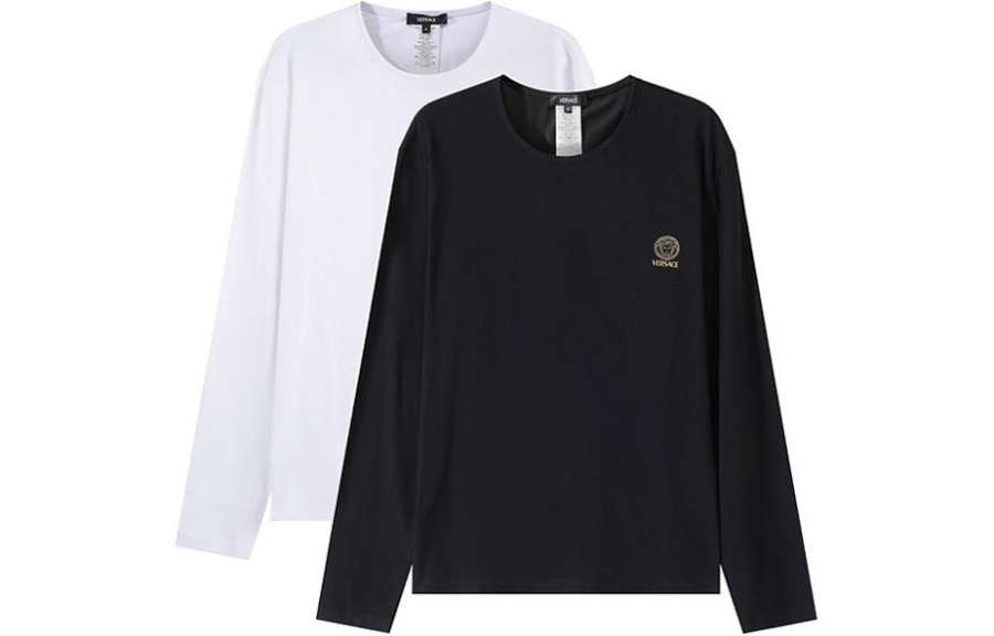 VERSACE Pack Of Two Long Sleeved Crewneck T Shirts