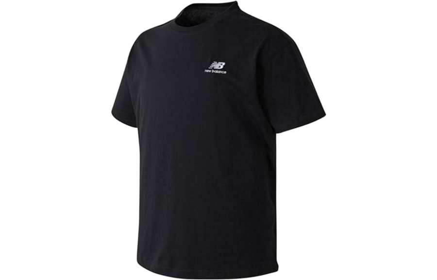 New Balance New Balance T Shirts Men's Black Crew Neck Moderate Straight Fit