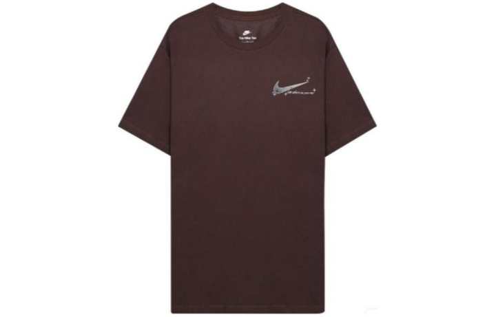 Nike Nike T Shirts Men's Brown Crew Neck Moderate