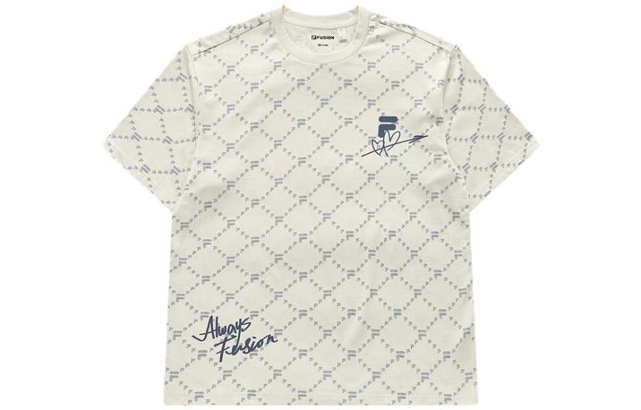 FILA FUSION FOB T Shirt Unisex Wheat Cream